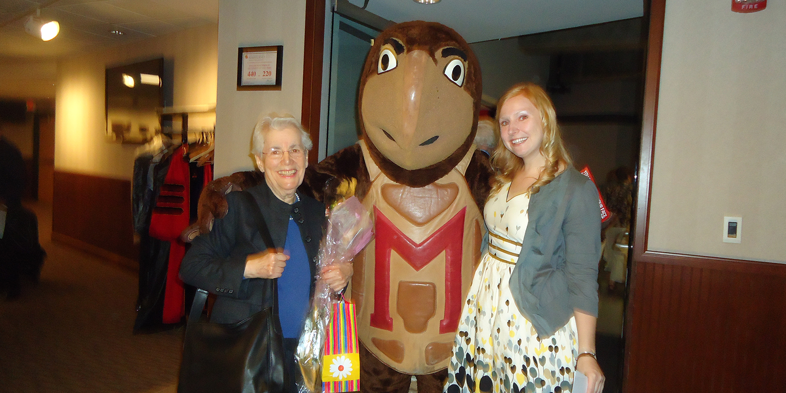 Kelly and Sue with Testudo